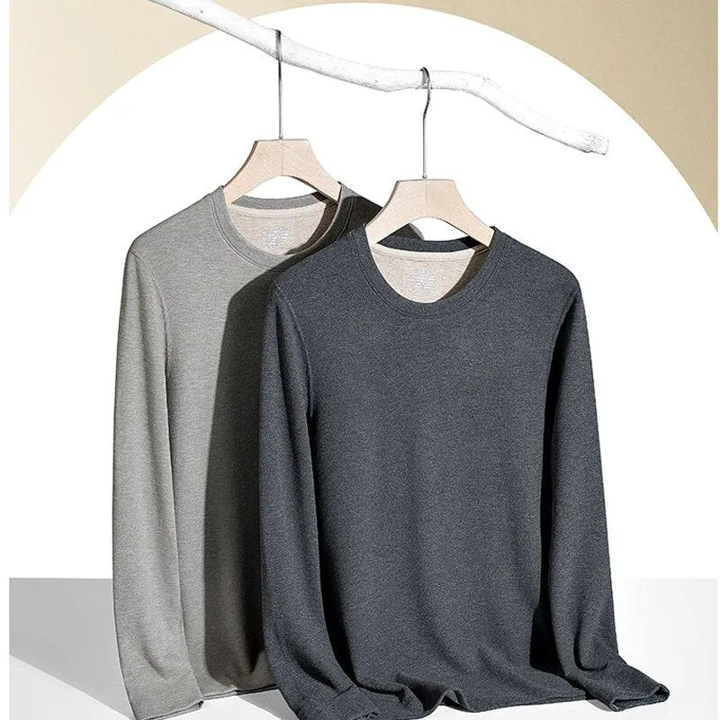 2022 New German Velvet Silk And Wool Men&#39;s Warm Suit High Quality Super Soft  Slim Men&#39;s Winter Thermal Underwear Two-Piece Suit