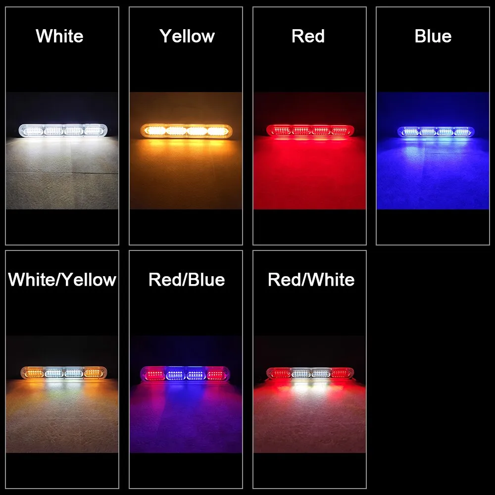 24 LED Car Strobe Warning Light Grill Flashing Breakdown Emergency Light Car Truck Trailer Beacon Lamp LED Side Light For Cars