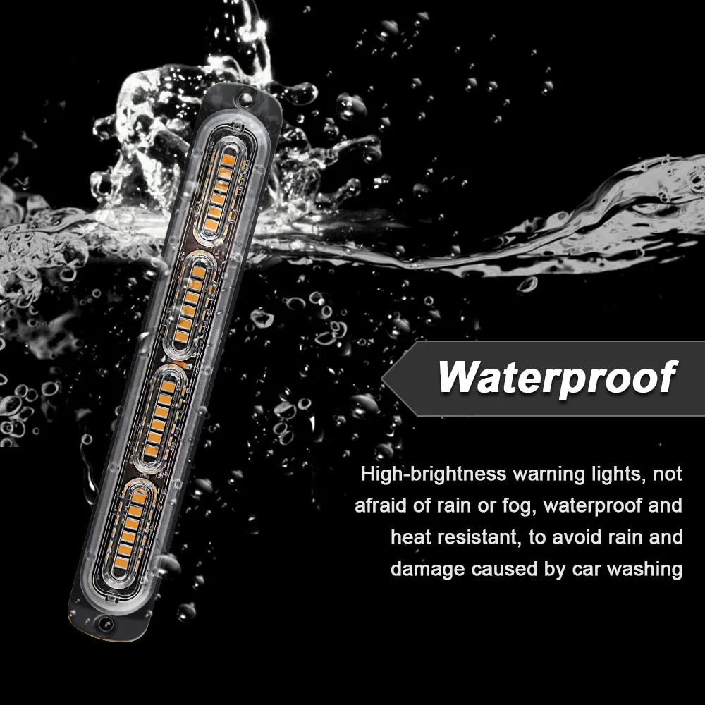 24 LED Car Strobe Warning Light Grill Flashing Breakdown Emergency Light Car Truck Trailer Beacon Lamp LED Side Light For Cars