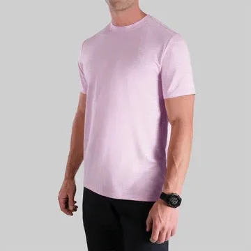2UNDR Luxury Crew Tee - HEATHERED LIGHT PINK
