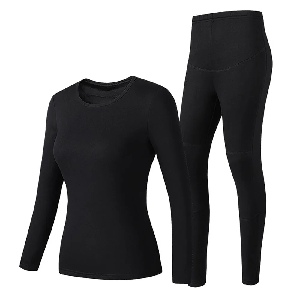 30-50 86-122 Men Women Electric Heated Underclothes Set Shirt   Trouser Velvet Lined Underwear Winter Warm Heating Clothing Thermal Outdoor Hiking Skiing Motorcycle Cycling Tops Pants Suit