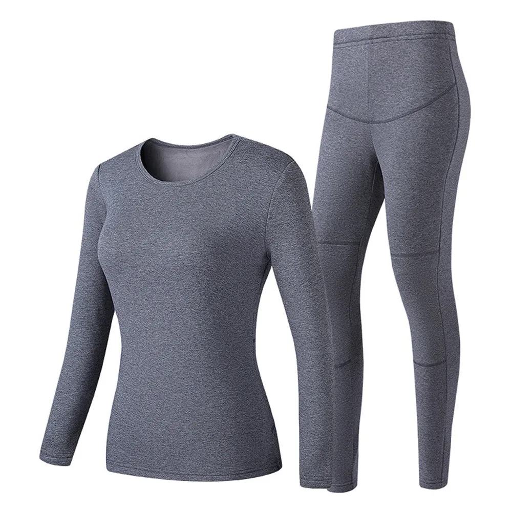 30-50 86-122 Men Women Electric Heated Underclothes Set Shirt   Trouser Velvet Lined Underwear Winter Warm Heating Clothing Thermal Outdoor Hiking Skiing Motorcycle Cycling Tops Pants Suit