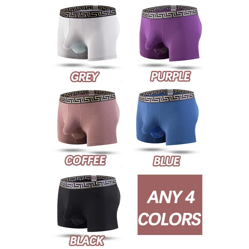 4 Pack Separate Ball Hammock Breathable Trunks