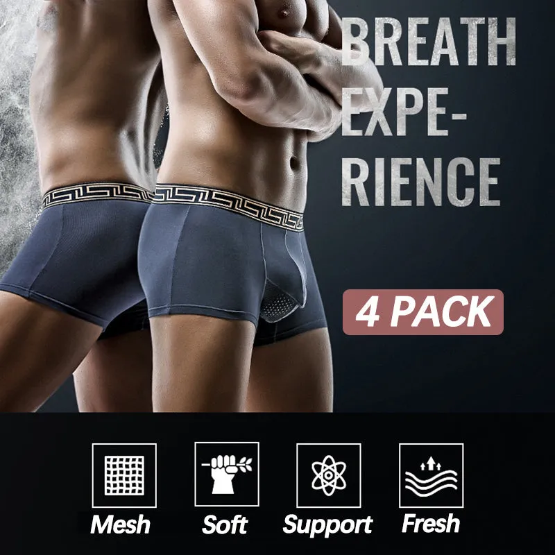 4 Pack Separate Ball Hammock Breathable Trunks