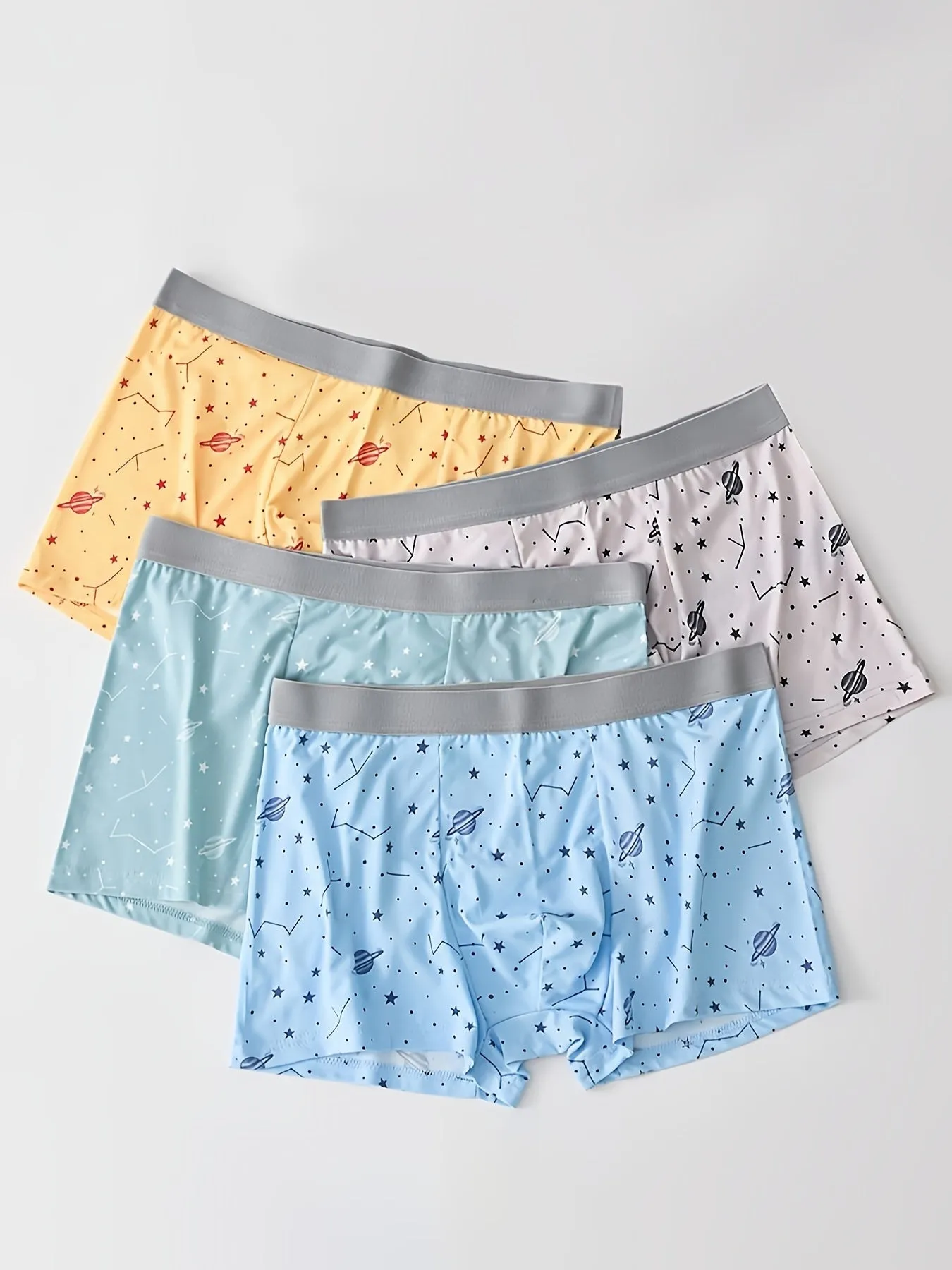 4pc Fashionable Mens Boxer Briefs Stylish Breathable  Comfortable