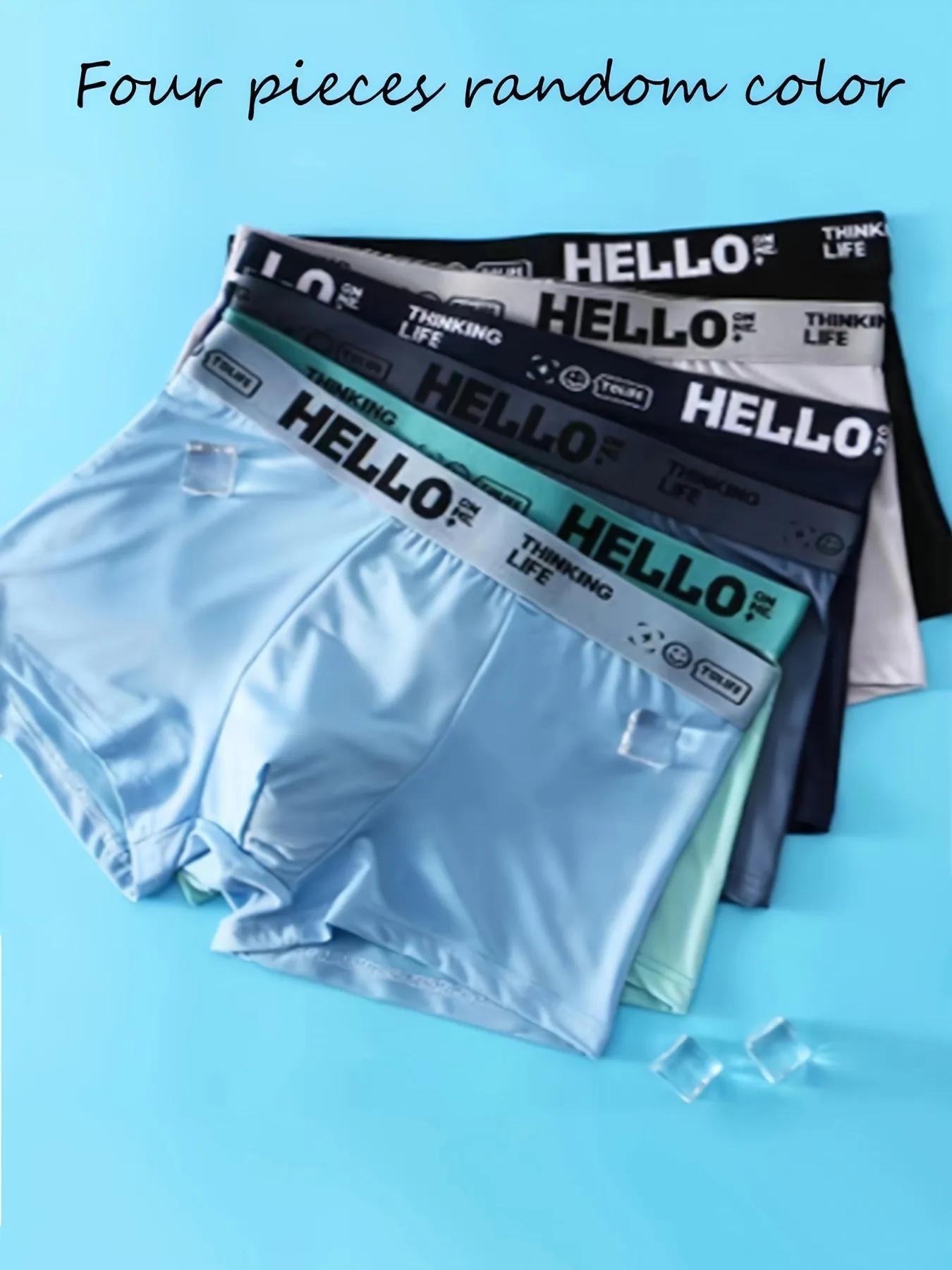 4pcs Mens Fashion Boxer Briefs Stylish Breathable and Comfortable