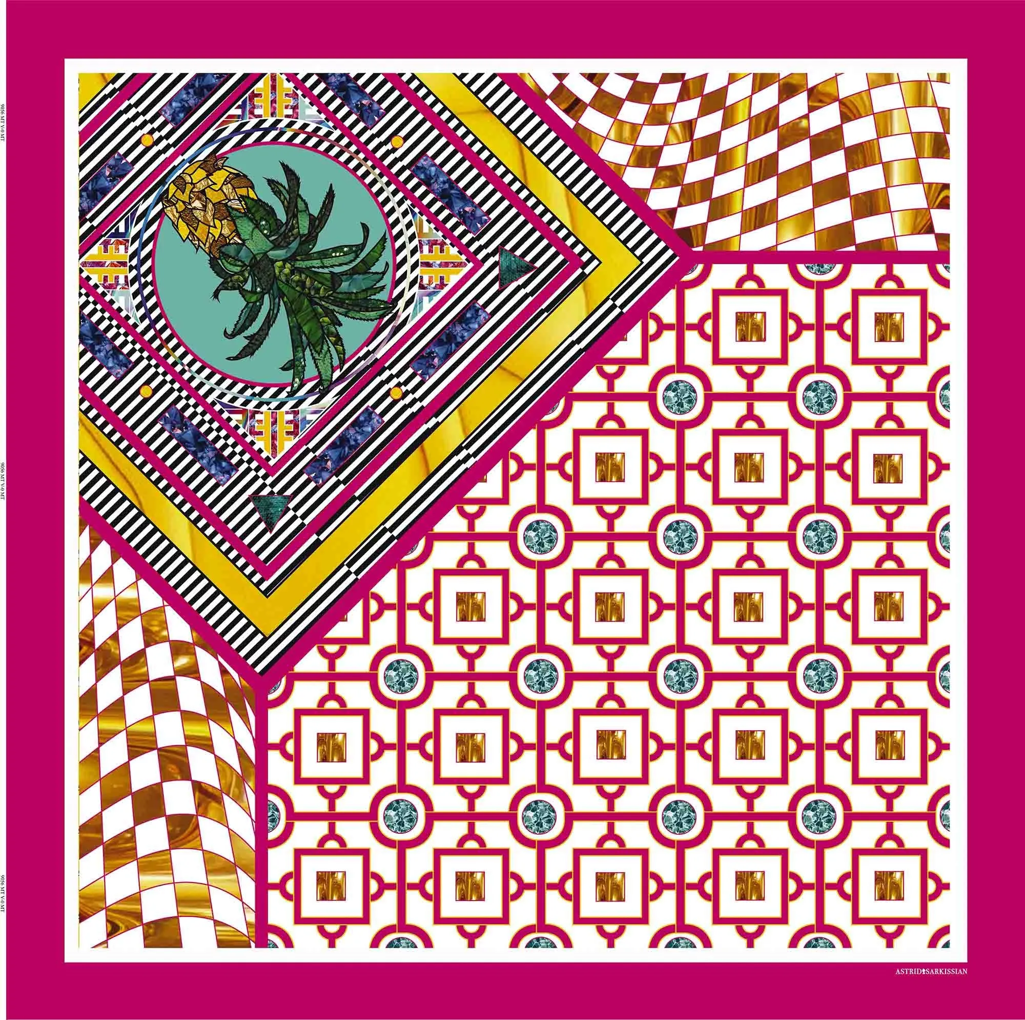 Ananas Rose Modal Scarf