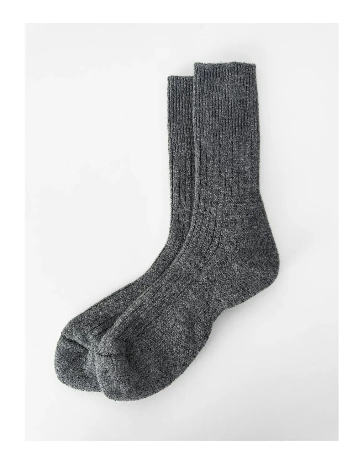Angora Wool Thermal Socks - Black