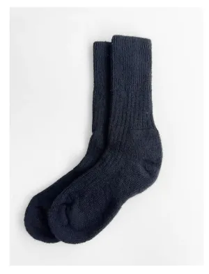 Angora Wool Thermal Socks - Black