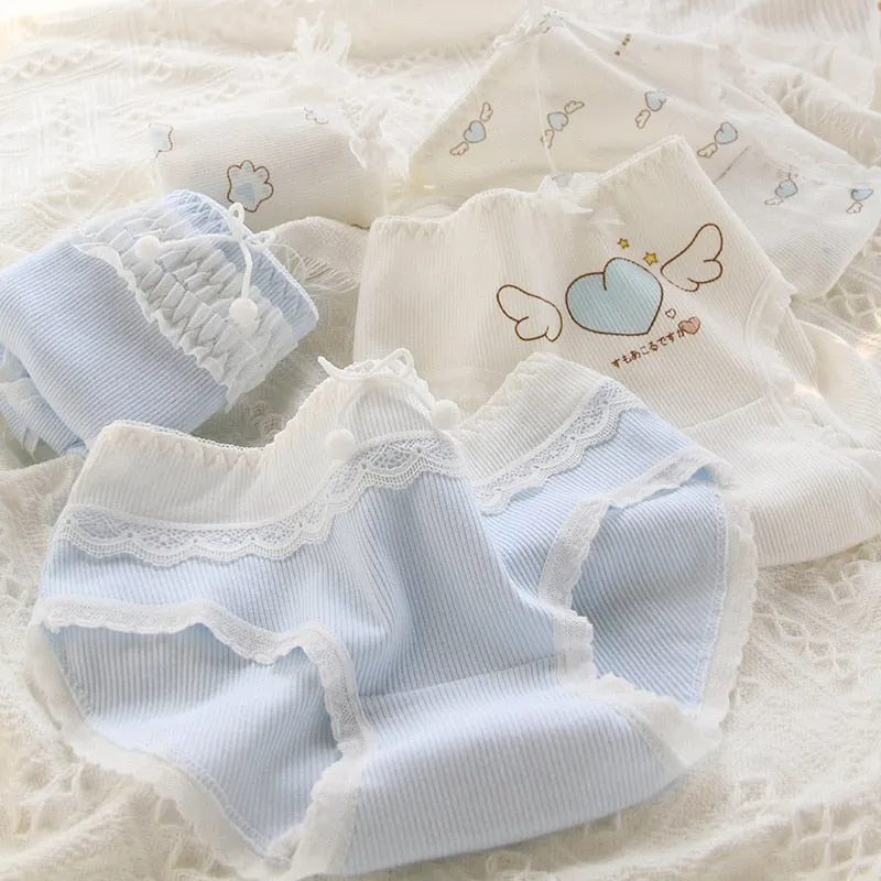 Baby Blue Lace Cotton Undies