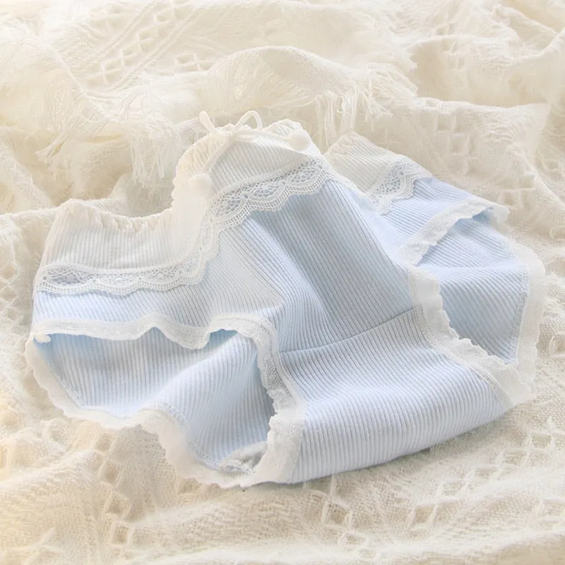 Baby Blue Lace Cotton Undies