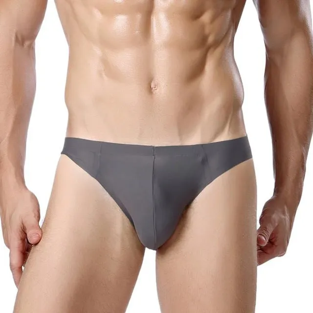 Chenke 365 Mens Seamless Silk Spandex Briefs - Breathable and Comfortable Bikini Underwear for Men - Sexy Latex-Inspired Design, Factory Wholesale Available for Gay Men