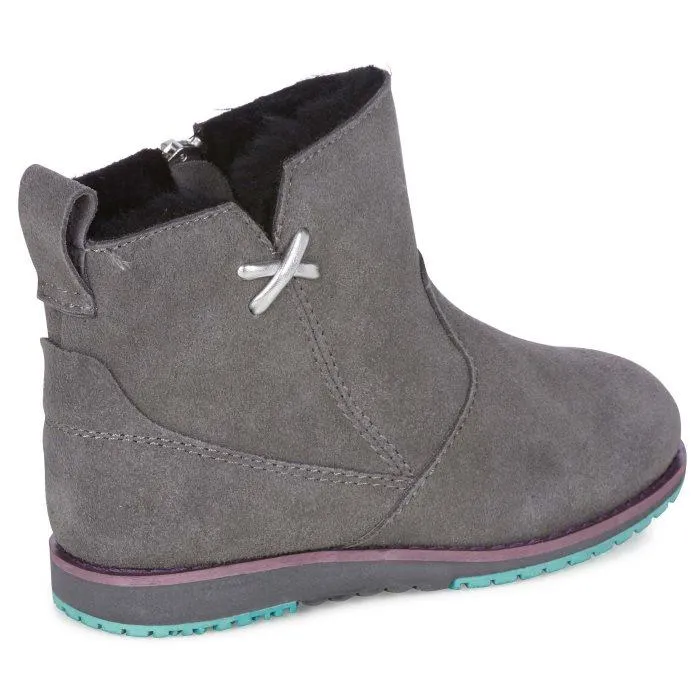 EMU - Kids -  Beach Mini Kids - Charcoal Grey sheepskin boots on CLEARANCE