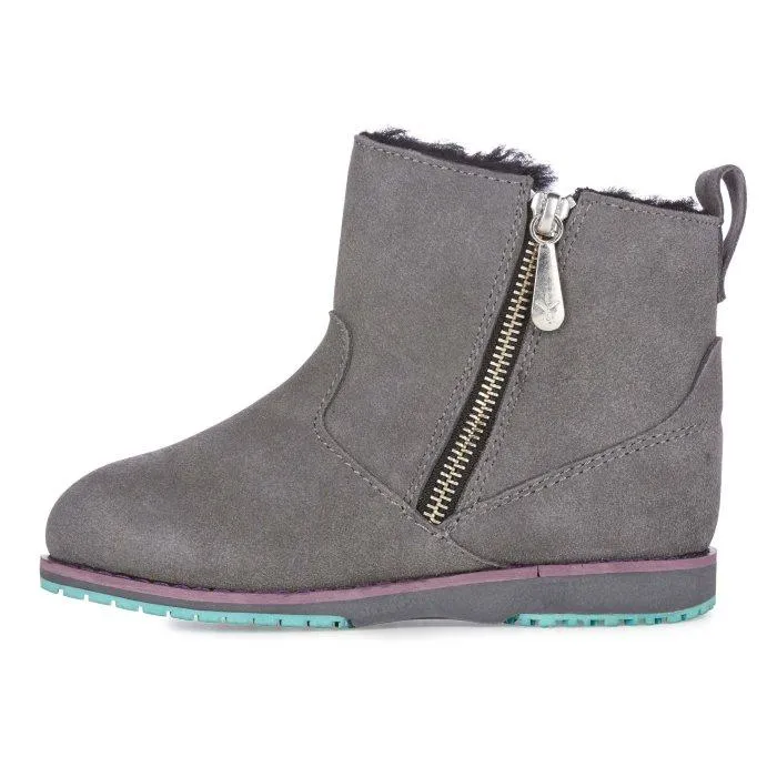 EMU - Kids -  Beach Mini Kids - Charcoal Grey sheepskin boots on CLEARANCE