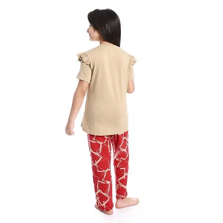 Girls' Cotton Pajama Set - Cozy, Soft, And Breathable Sleepwear For Little Dreamers