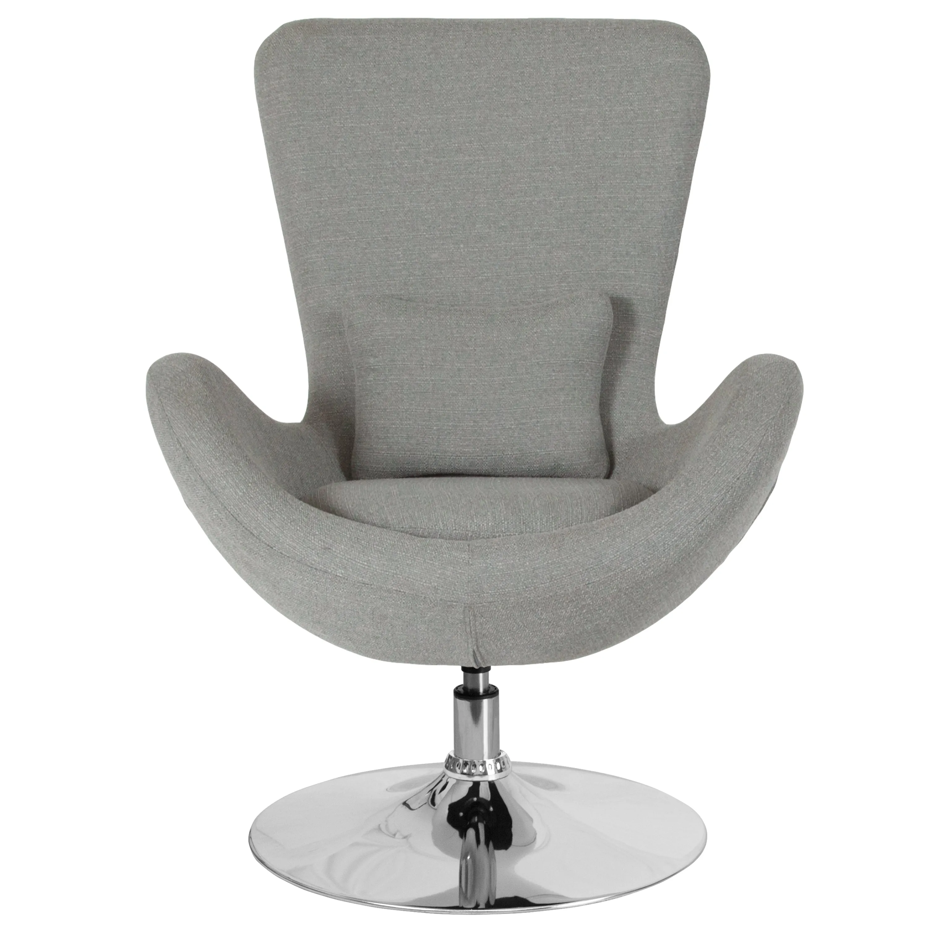 Gray Fabric Egg Series Chair CH-162430-LTGY-FAB-GG