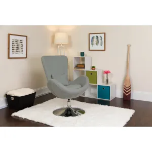 Gray Fabric Egg Series Chair CH-162430-LTGY-FAB-GG
