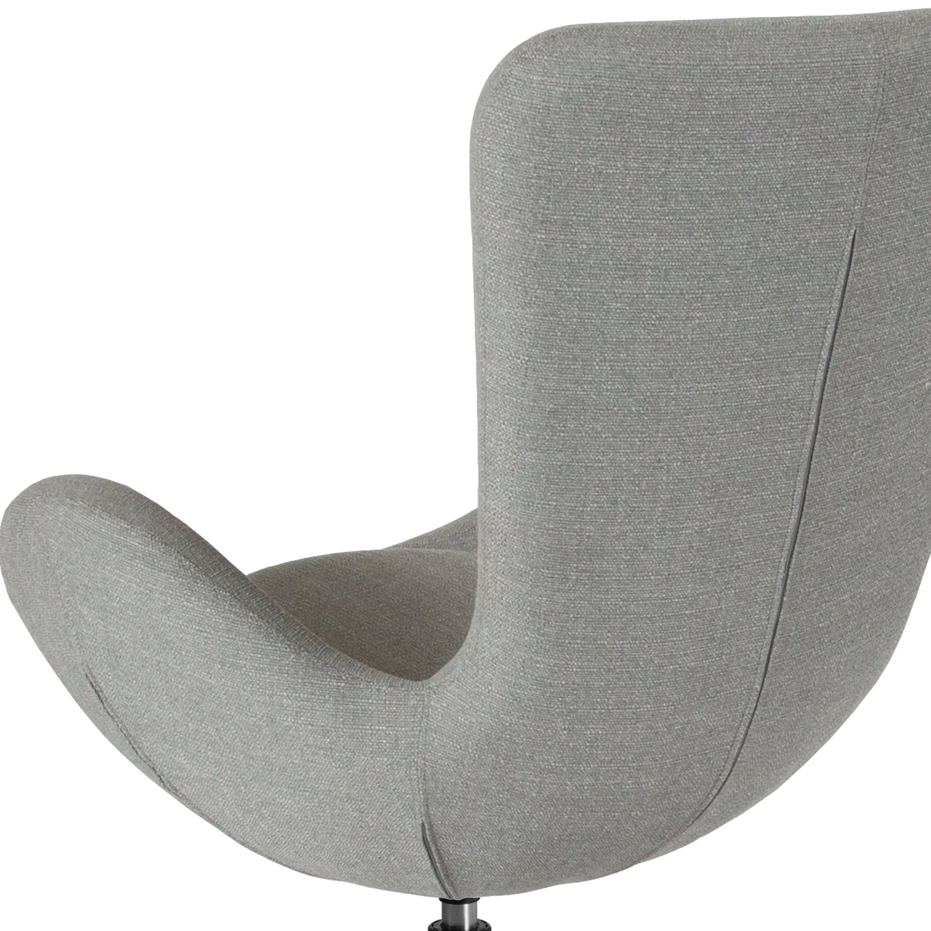 Gray Fabric Egg Series Chair CH-162430-LTGY-FAB-GG