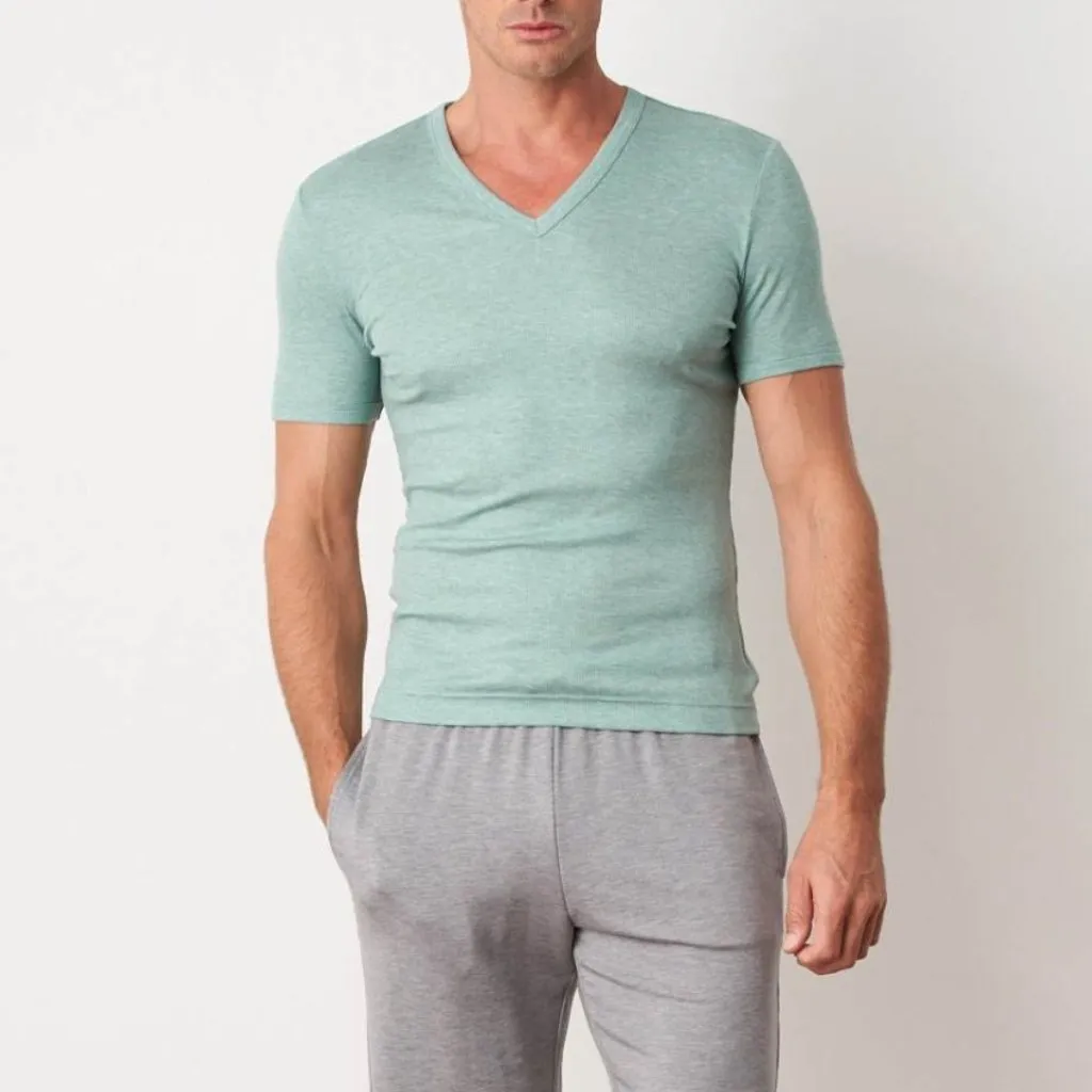 Green TENCEL™ Lyocell V Neck Tee