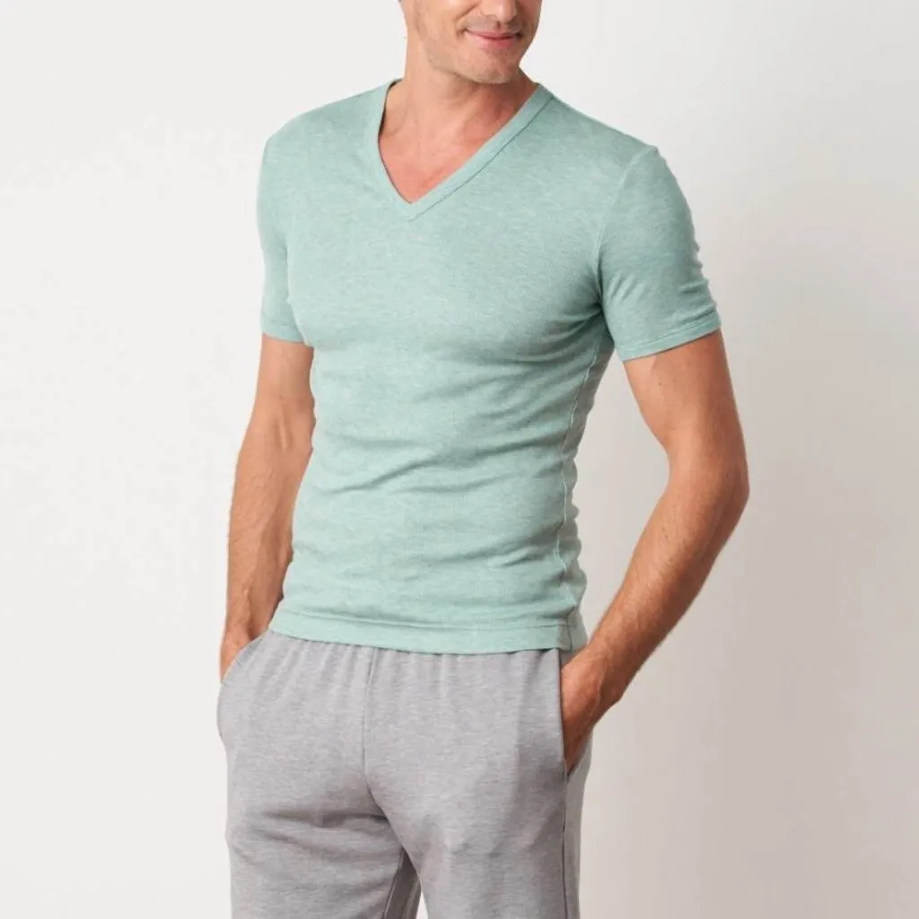 Green TENCEL™ Lyocell V Neck Tee
