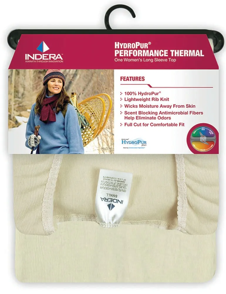 Indera Ladies HydoPur Lightweight Rib Knit Thermal Long John Pant
