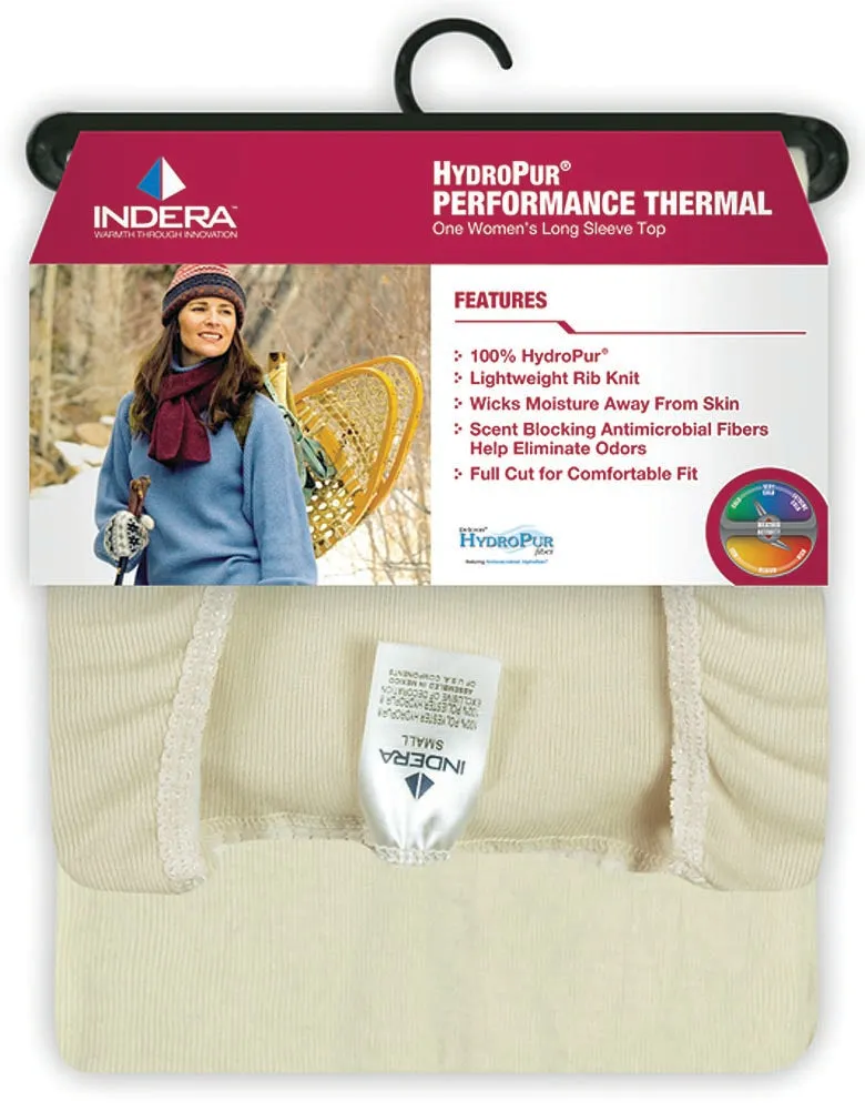 Indera Ladies HydoPur Lightweight Rib Knit Thermal Long John Pant