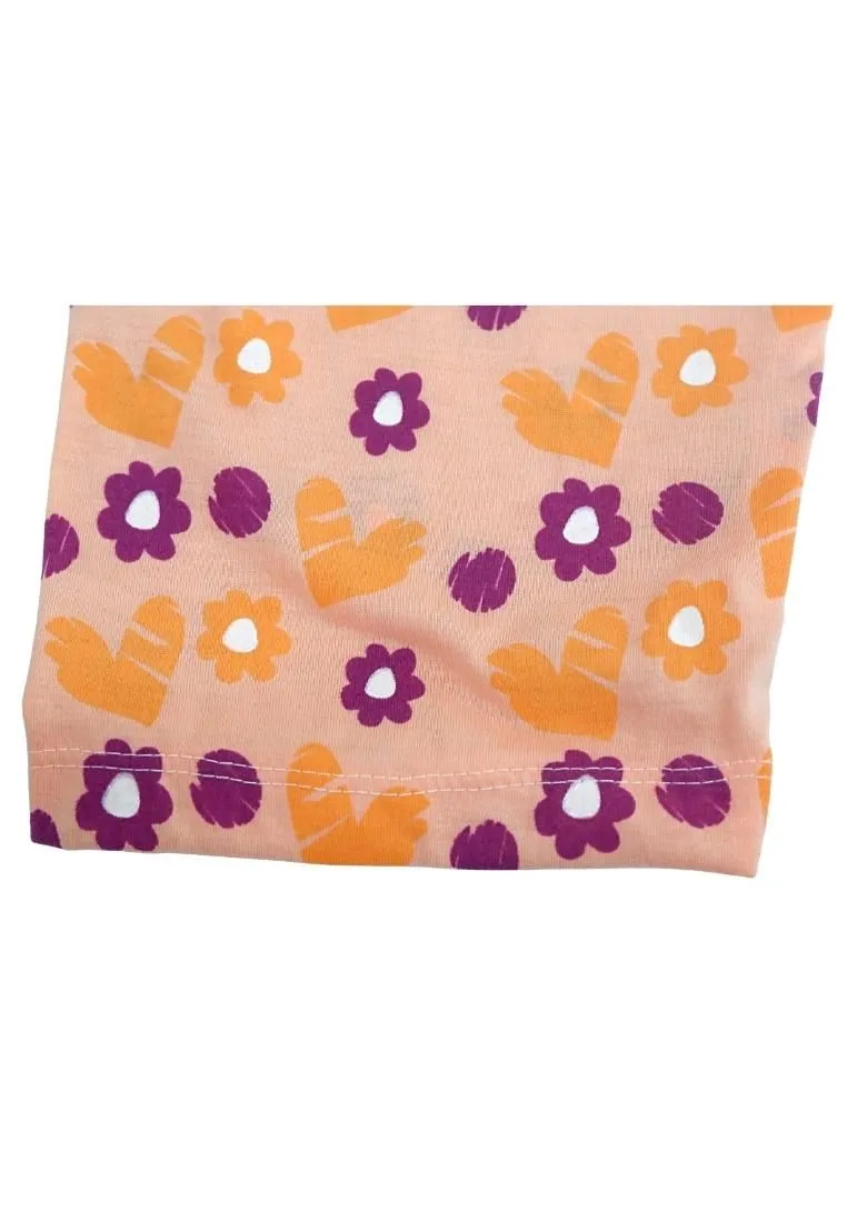 Landmark Pajama Pants Butterfly, Flower and Heart 2 in 1 - Mint Green/ Light Peach