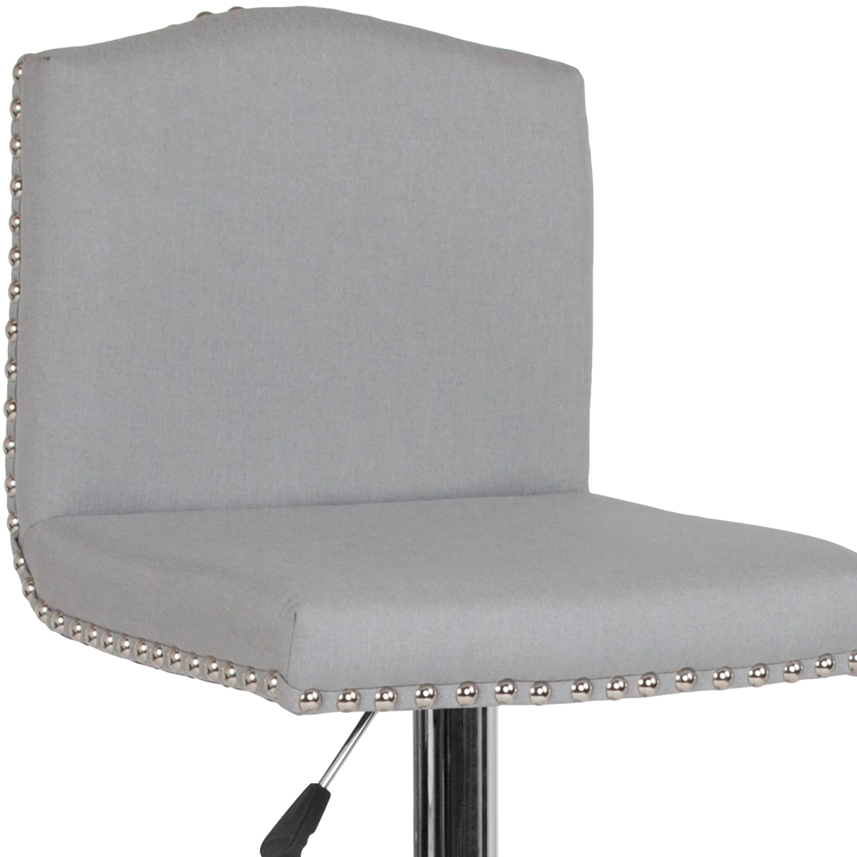 Light Gray Fabric Barstool DS-8111-LTG-F-GG