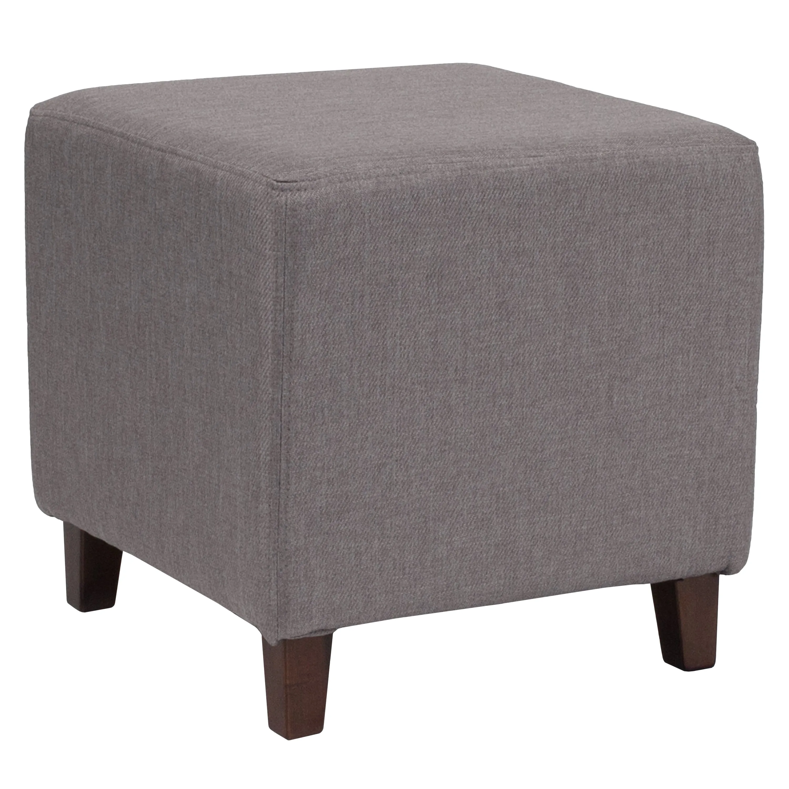 Lt Gray Fabric Ottoman Pouf QY-S09-LGY-GG