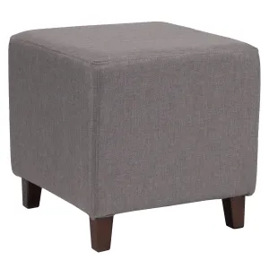Lt Gray Fabric Ottoman Pouf QY-S09-LGY-GG