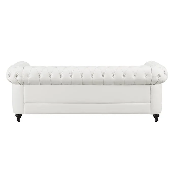 Marina Solid Wood 3 Seater Fabric Chesterfield Sofa for Living