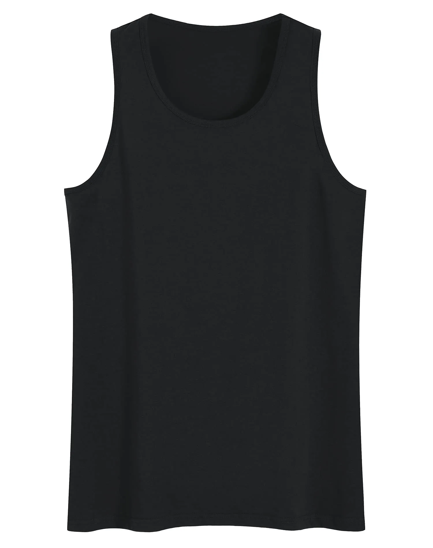 Men's Cotton Knit Tank Top Sleeveless Pajama Shirt