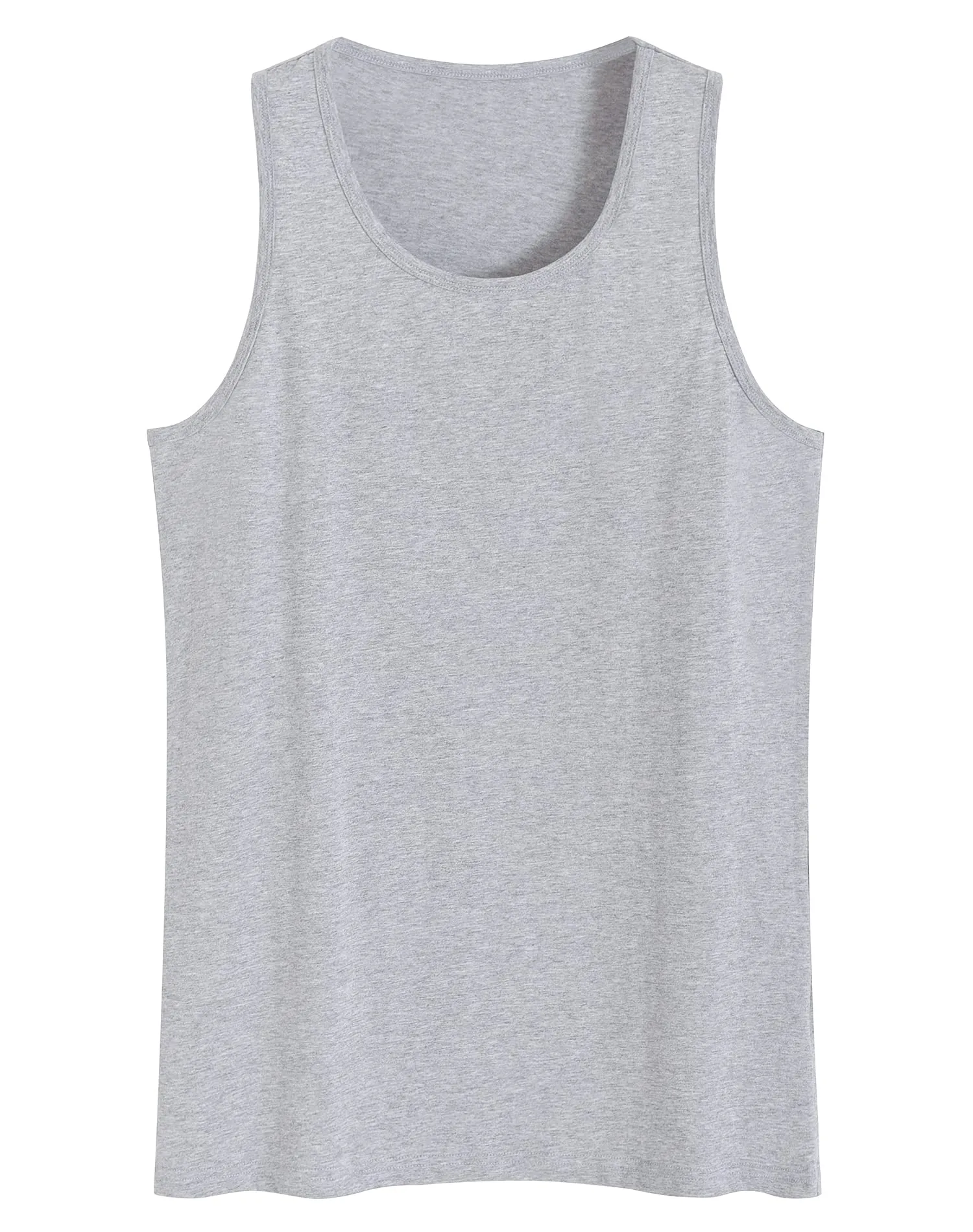 Men's Cotton Knit Tank Top Sleeveless Pajama Shirt
