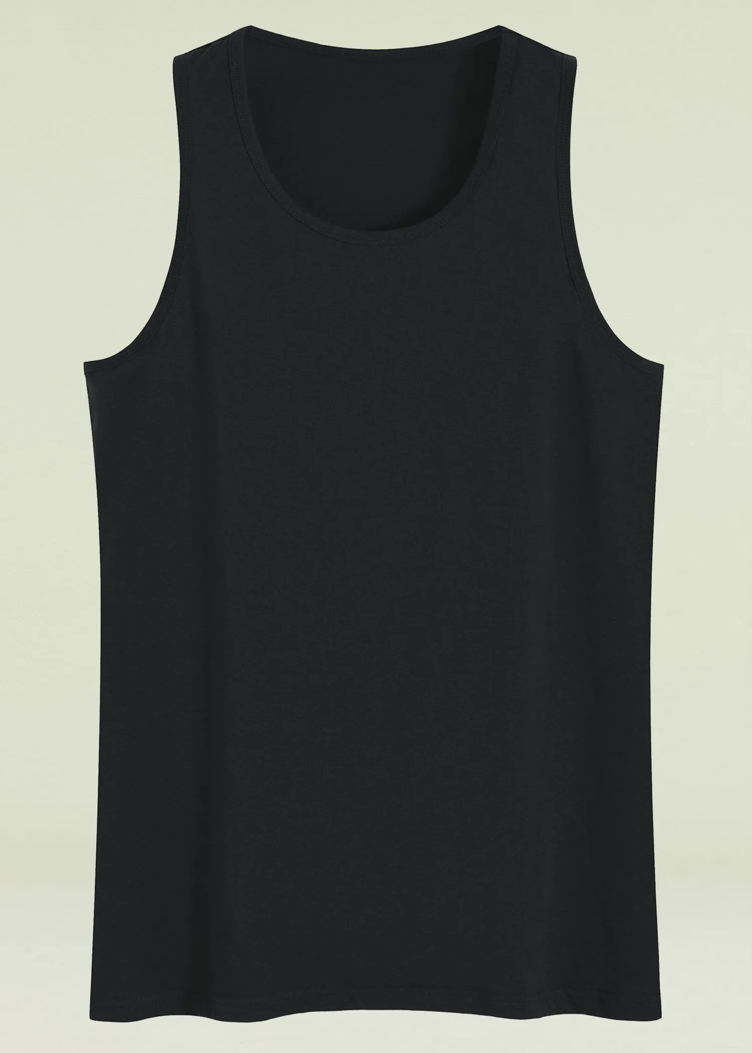 Men's Cotton Knit Tank Top Sleeveless Pajama Shirt