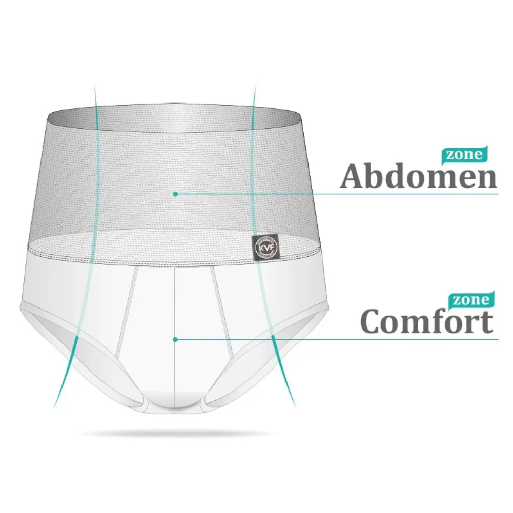 Men's High-Rise Tummy Control Cotton Briefs - Soft, Breathable, Stretchable