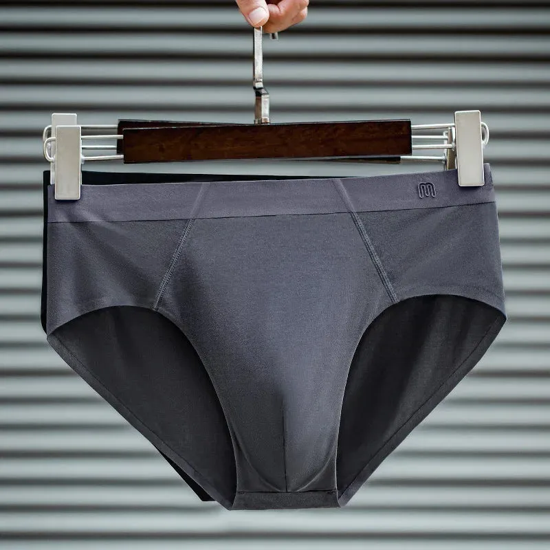 Men's Modal Non-marking Breathable Underpants Solid Mid-Rise Stretch Underwear