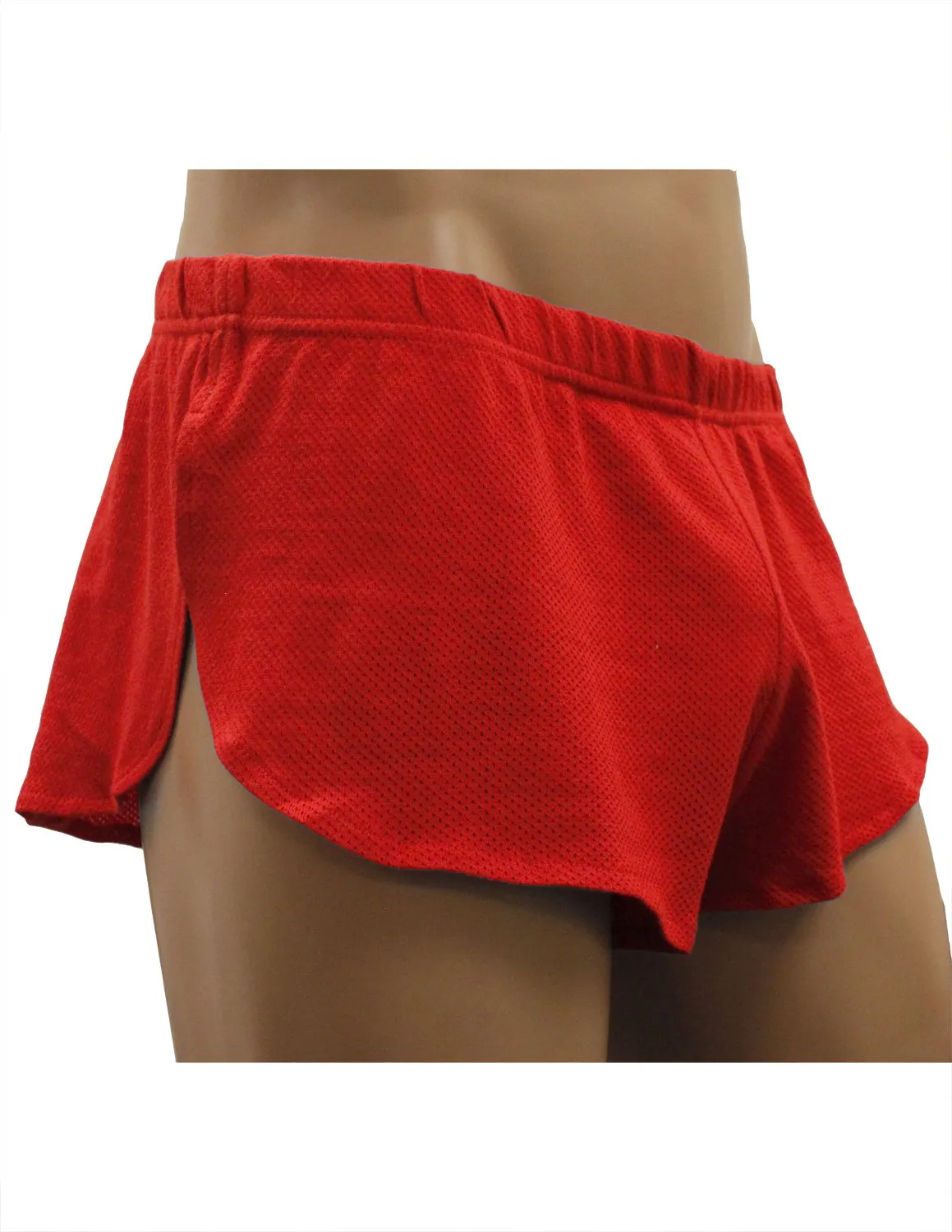 NDS Wear Mens Cotton Mesh Side Split Short Red