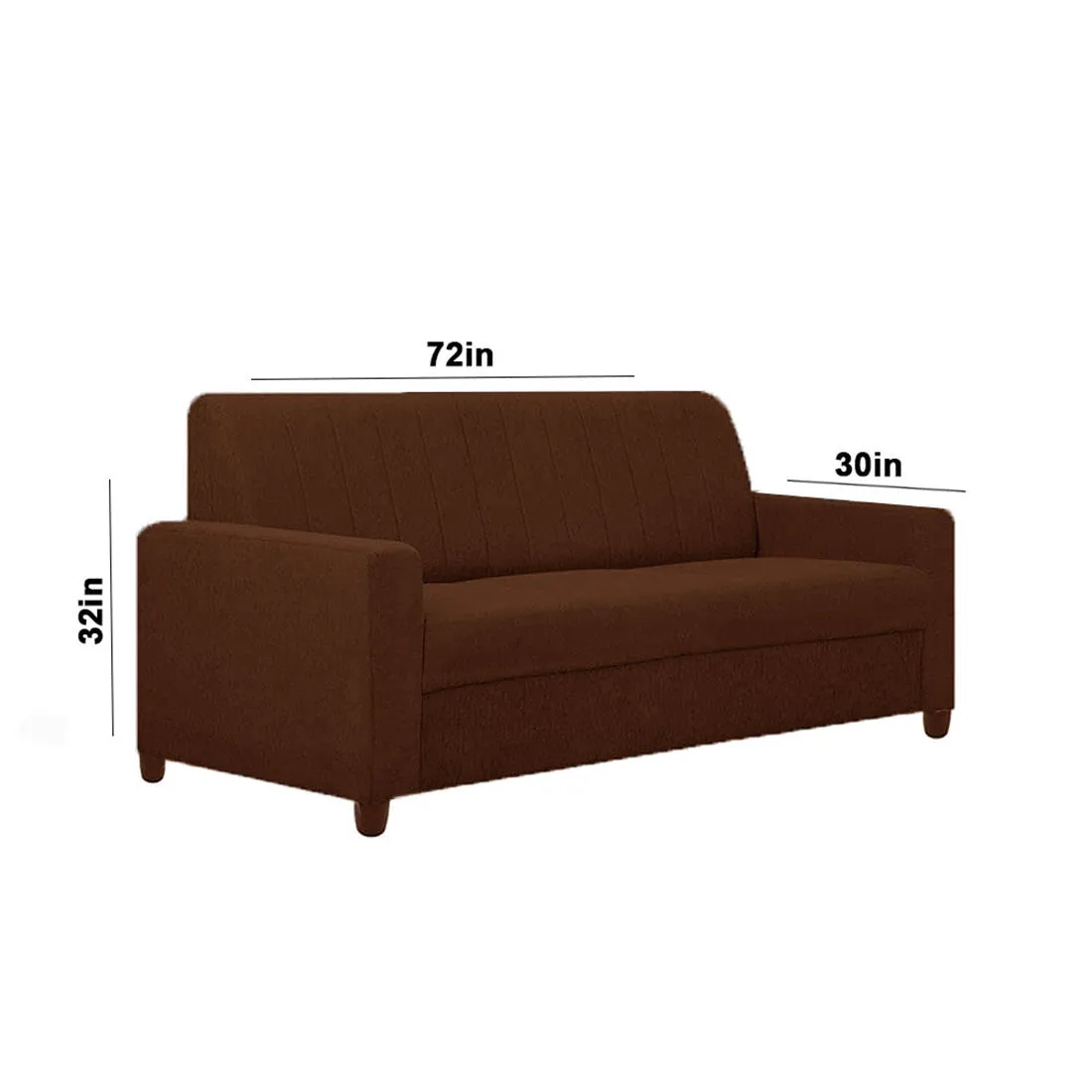 Nicole 3 Seater Fabric Sofa For Living Room