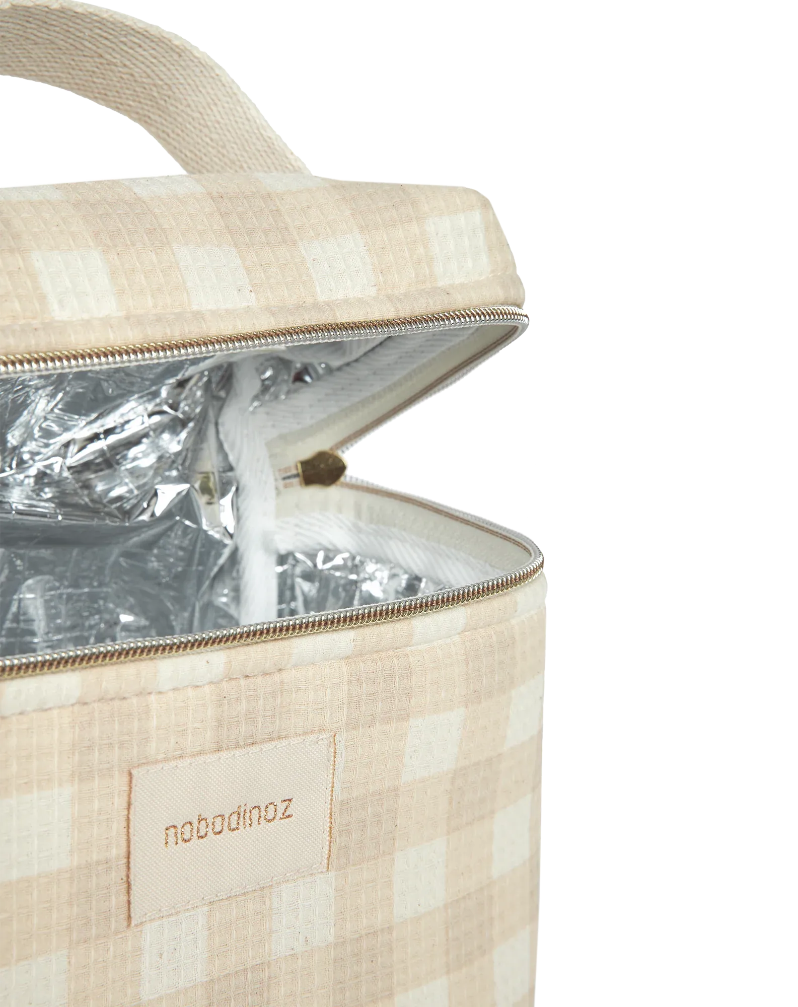 Nobodinoz Concerto Thermal lunch bag | Ivory Checks