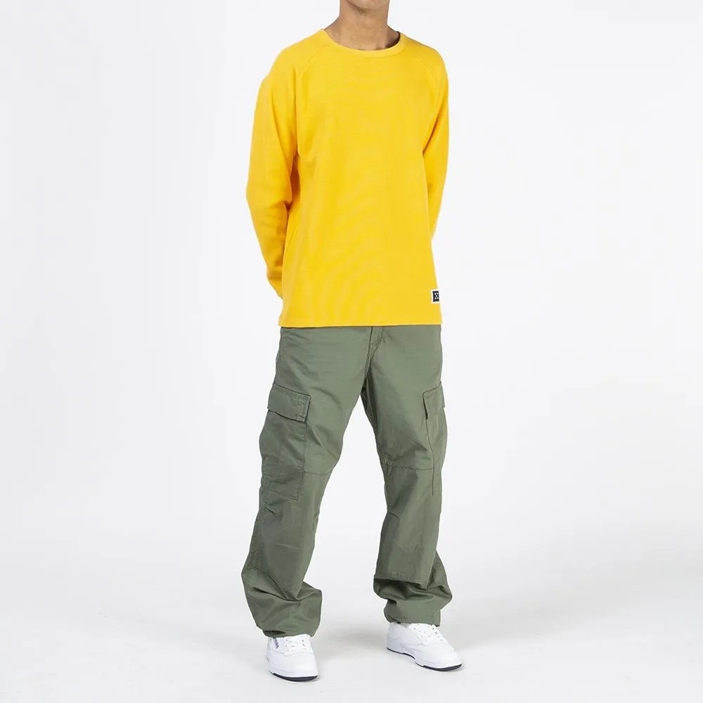 Pop Trading Company Waffle Long Sleeve Top / Burnt Yellow