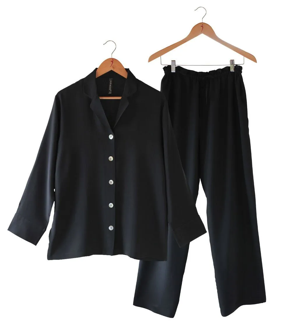 Pure Silk Crepe-de-Chine Pyjama Pant
