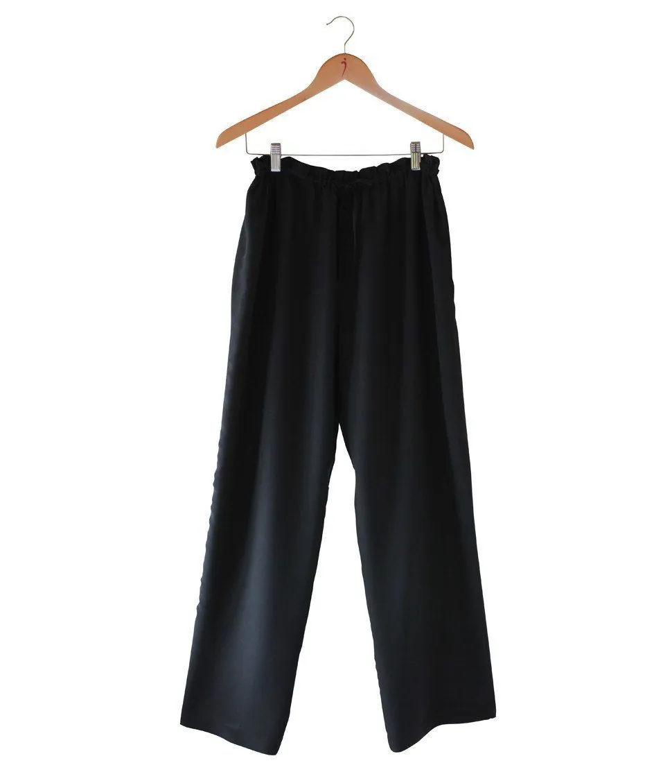 Pure Silk Crepe-de-Chine Pyjama Pant