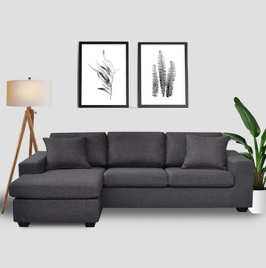 Ronaldo 4 Seater L Shape Sofa For Living Room