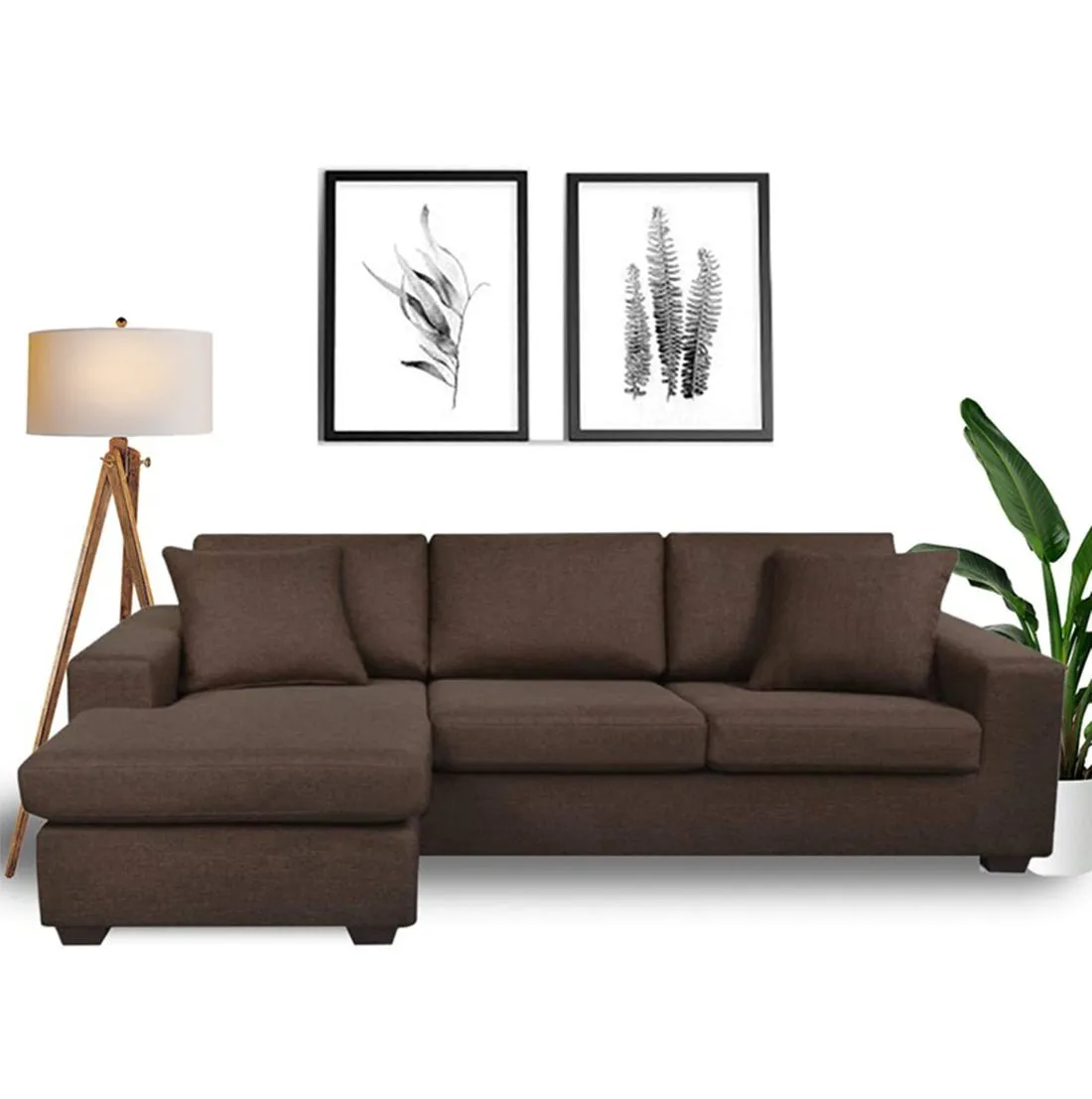 Ronaldo 4 Seater L Shape Sofa For Living Room