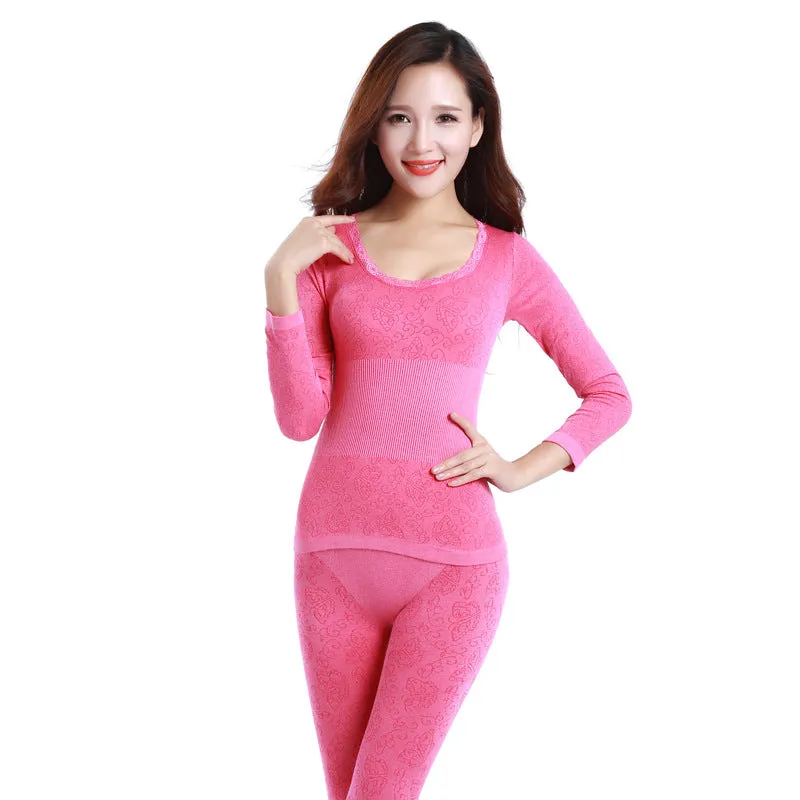 Sidiou Group Anniou New Women Warm Underwear Woman Long Johns Long Sleeve Thermal Underwears Sets