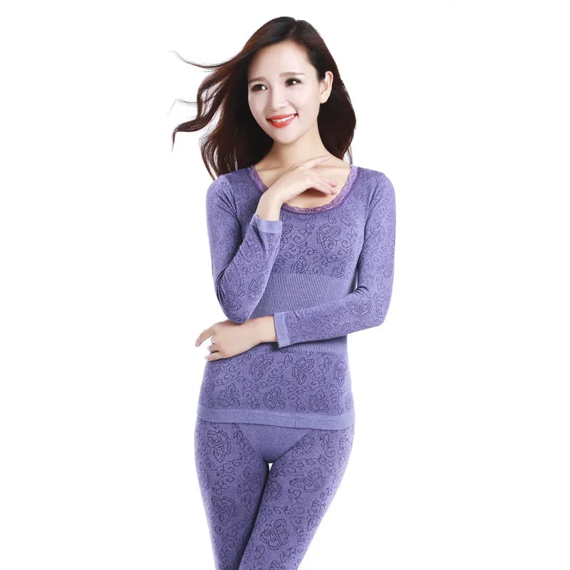 Sidiou Group Anniou New Women Warm Underwear Woman Long Johns Long Sleeve Thermal Underwears Sets