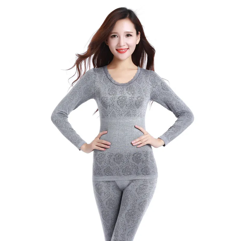 Sidiou Group Anniou New Women Warm Underwear Woman Long Johns Long Sleeve Thermal Underwears Sets