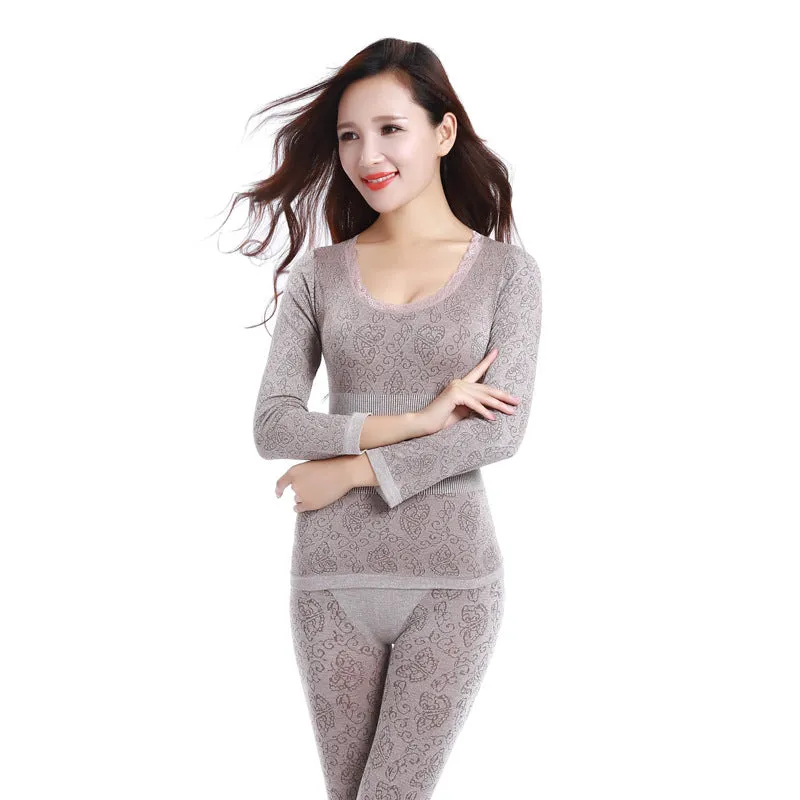Sidiou Group Anniou New Women Warm Underwear Woman Long Johns Long Sleeve Thermal Underwears Sets