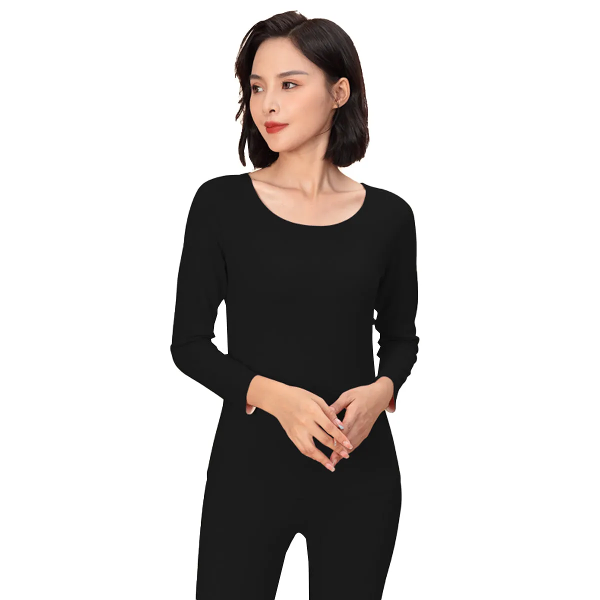 Sidiou Group Winter Thermal Underwear Set Cold Weather Warm Fleece Lining Long Sleeve Top and Pants Sets For Men Women