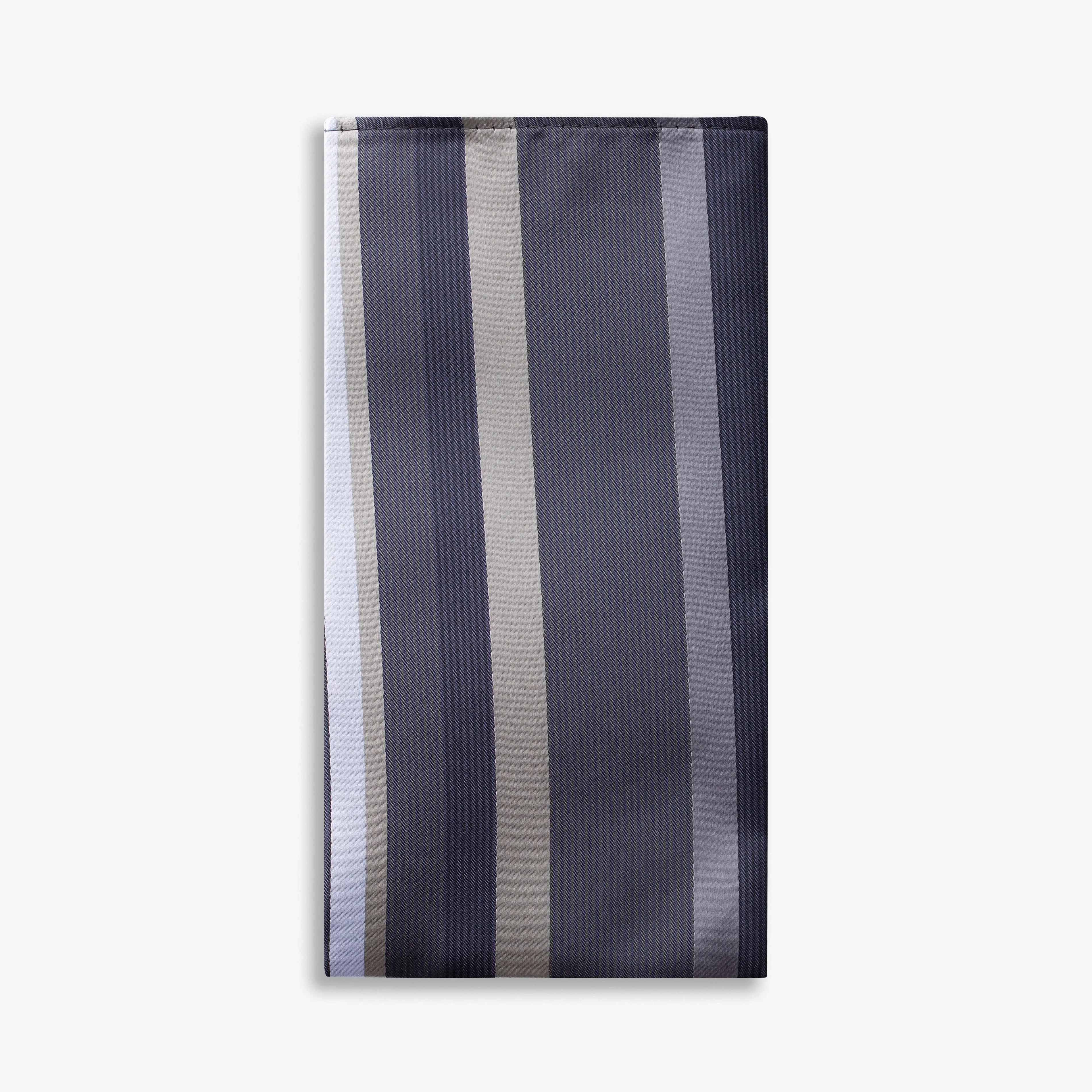 Steel Gray with a Twist Pocket Square